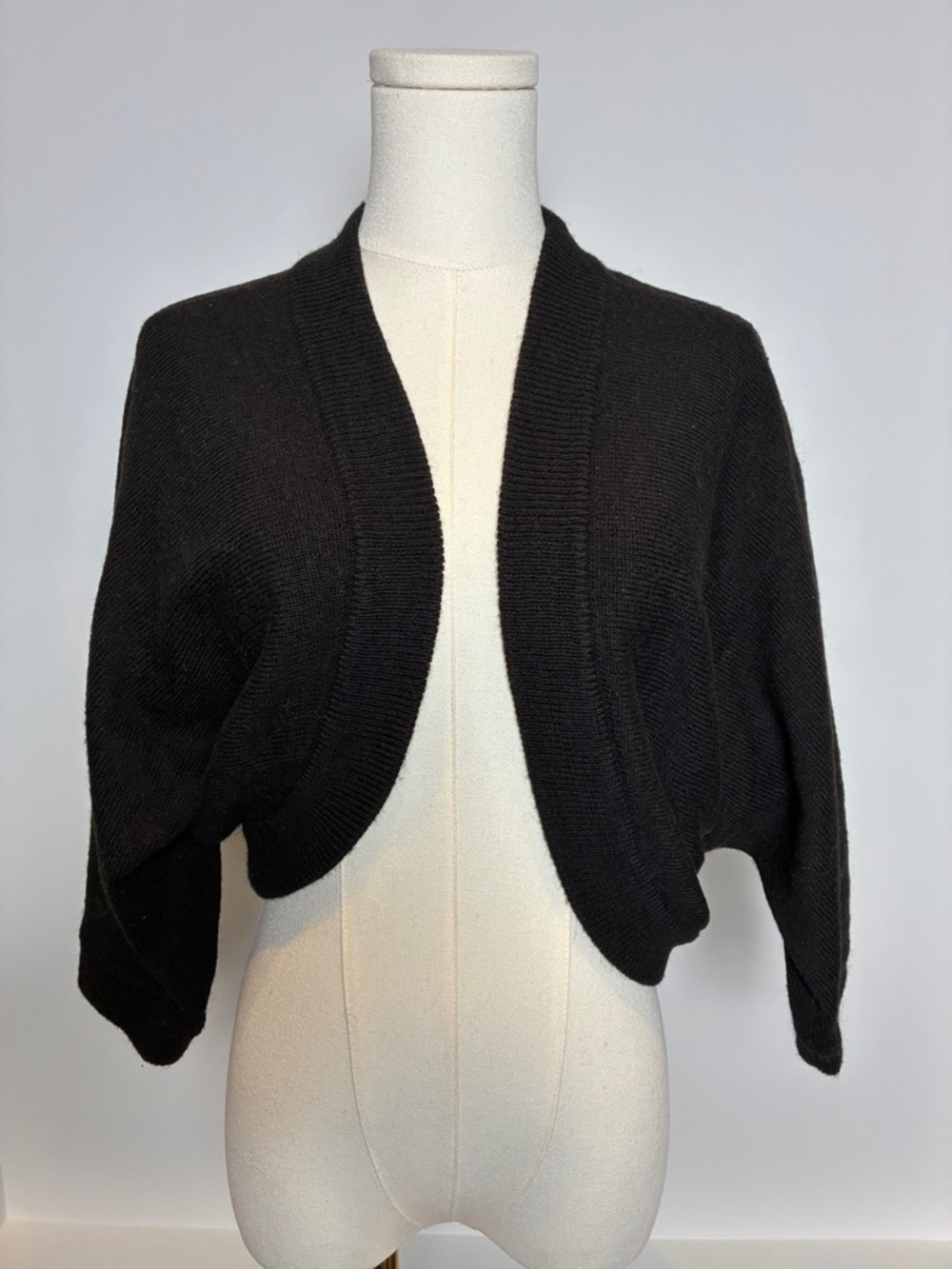 Michael Kors Black Cropped Open-Front Shrug bolero